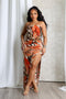 Botanical Cutout Floral Maxi Tube Dress
